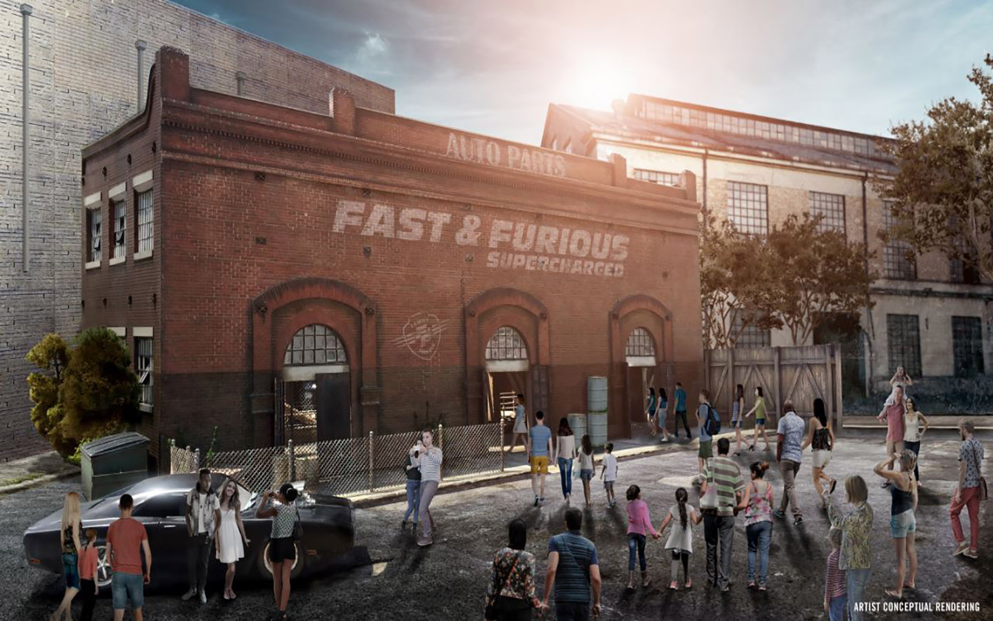 Fast & Furious - Supercharged Exterior Rendering