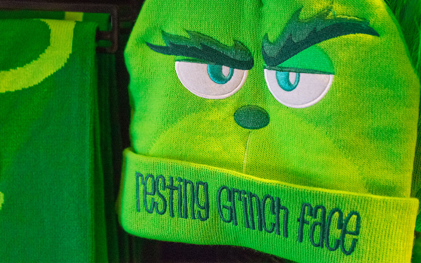 Resting Grinch Face Beanie Available at Universal Orlando